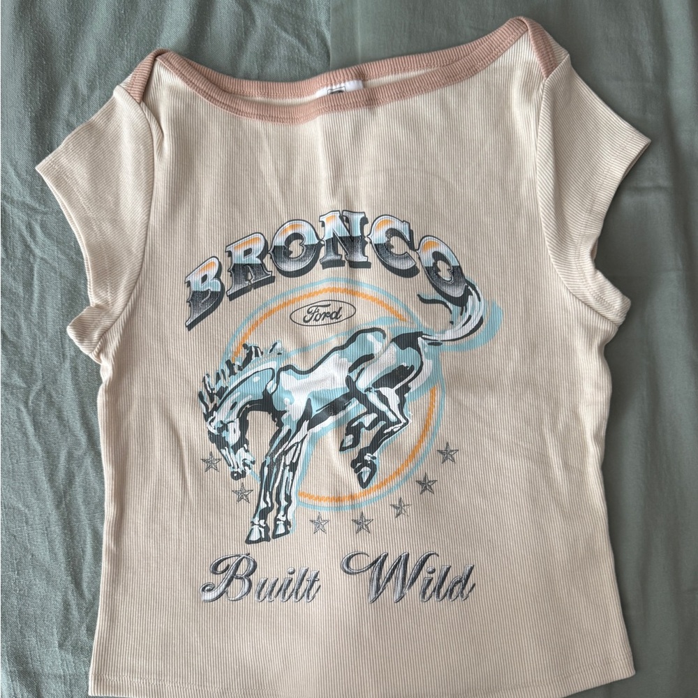Ford Bronco Beige and Blue Tee
